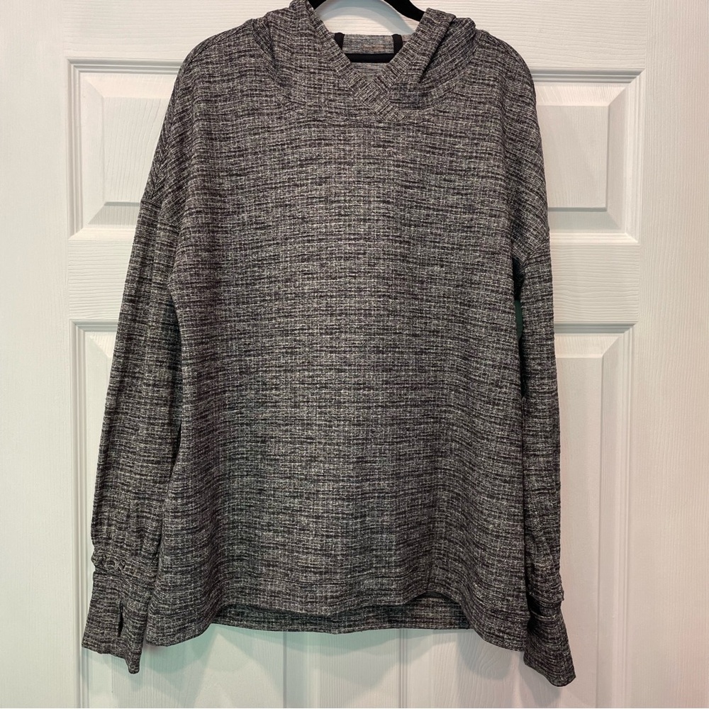 Lululemon Extra Mile Hoodie Womens Sweater Gray Active Run Hike Pullover